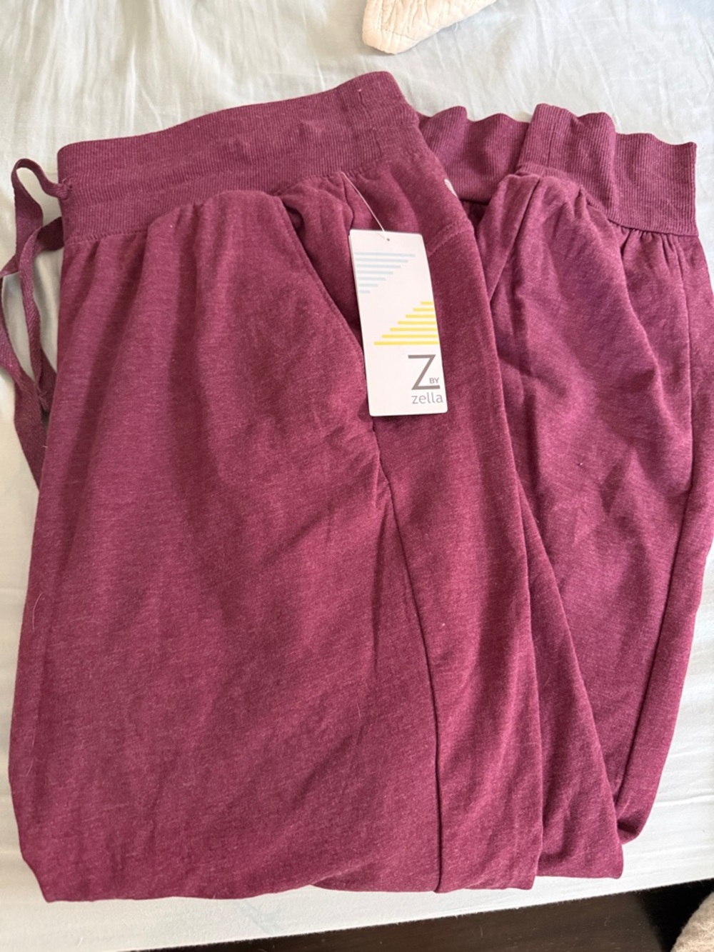 Zella Women's Maroon Drawstring Lounge Pants